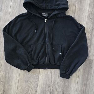 POPFLEX Black Zip Cloud Hoodie